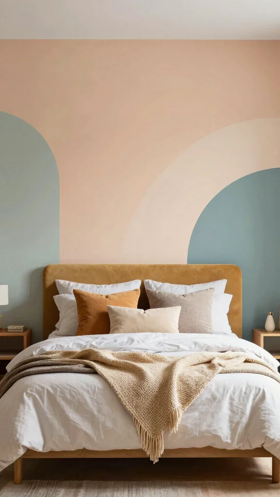 13 Bedroom Headboard Ideas From Upholstered to DIY and Everything Between - 6. Painted Accent Wall Headboard 1