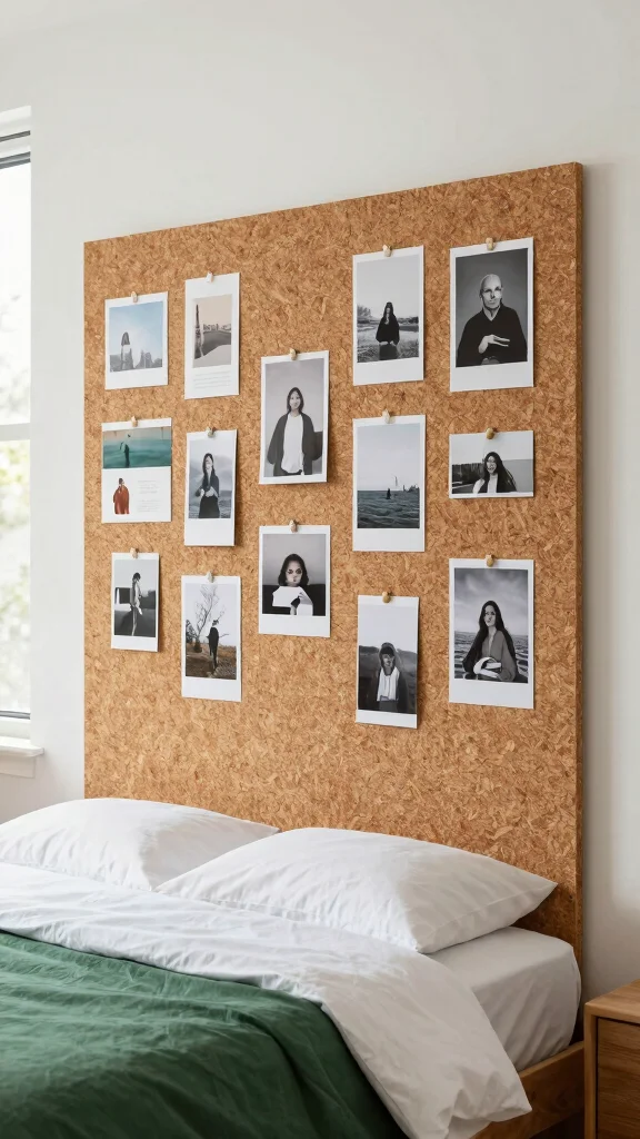 13 Bedroom Headboard Ideas From Upholstered to DIY and Everything Between - 8. Eco-Friendly Cork Board Headboard 1