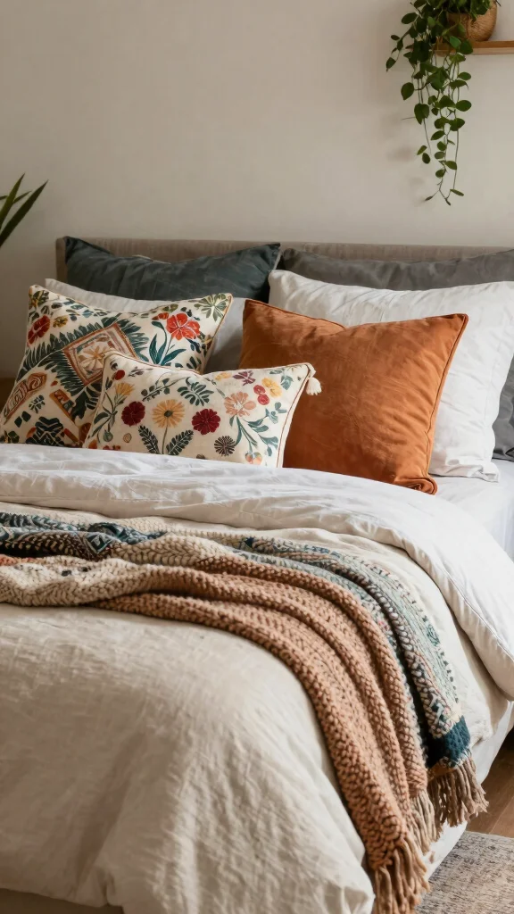 13 Bedroom Interior Design Ideas for a Beautiful Personal Sleep Space - 1. Layered Textiles for Ultimate Comfort 1