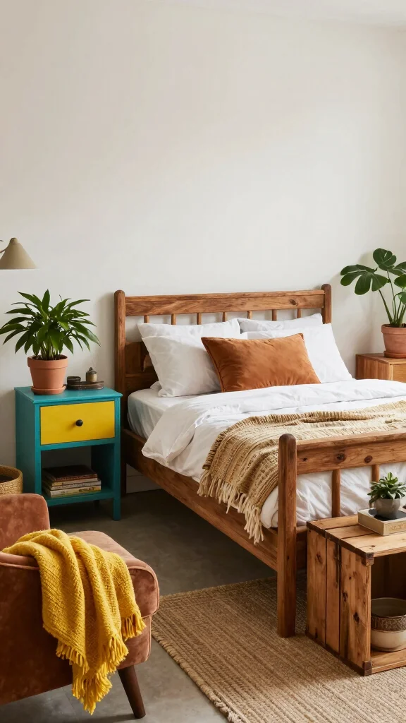 13 Bedroom Interior Design Ideas for a Beautiful Personal Sleep Space - 3. Eclectic Furniture Choices 1