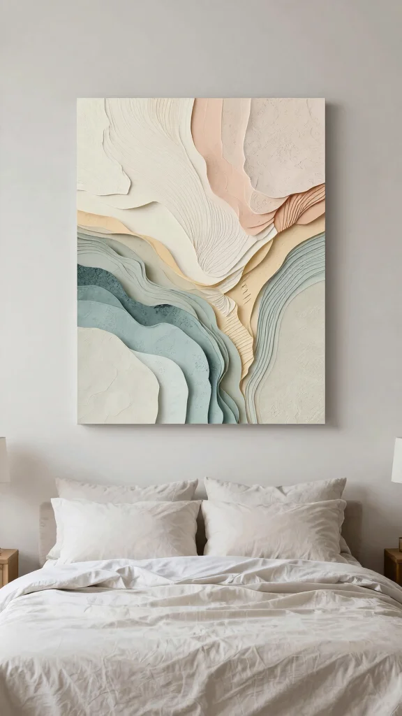 13 Bedroom Wall Decor Ideas for Above the Bed Ledges and Every Wall - 11. Layered Paper Art 1