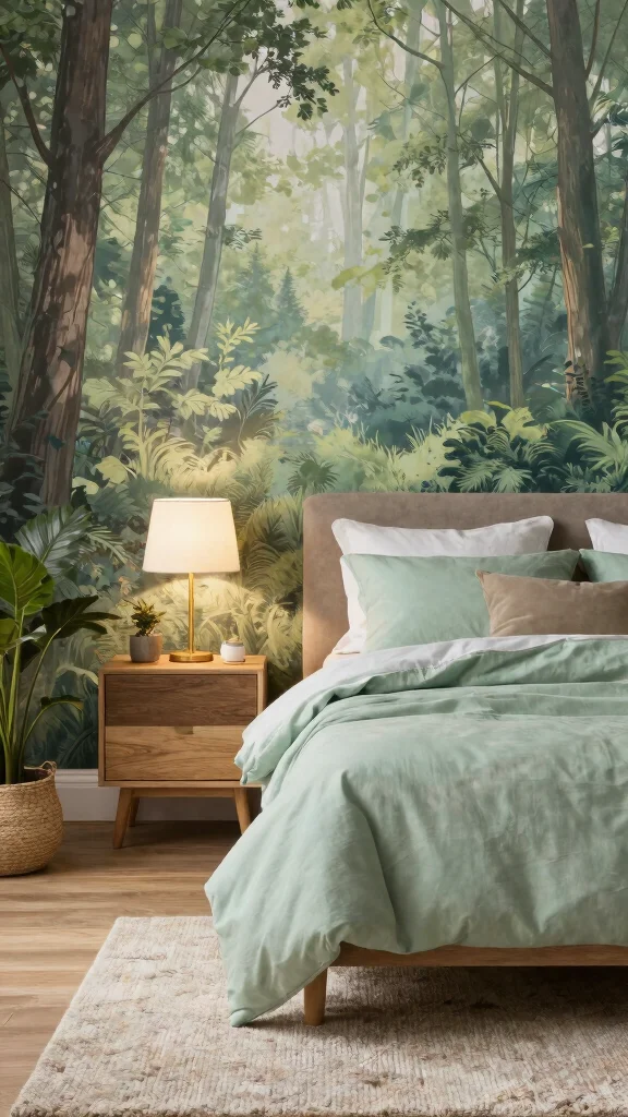 13 Bedroom Wallpaper Ideas for Every Style From Floral to Geometric - 2. Serene Nature-Inspired Designs 1