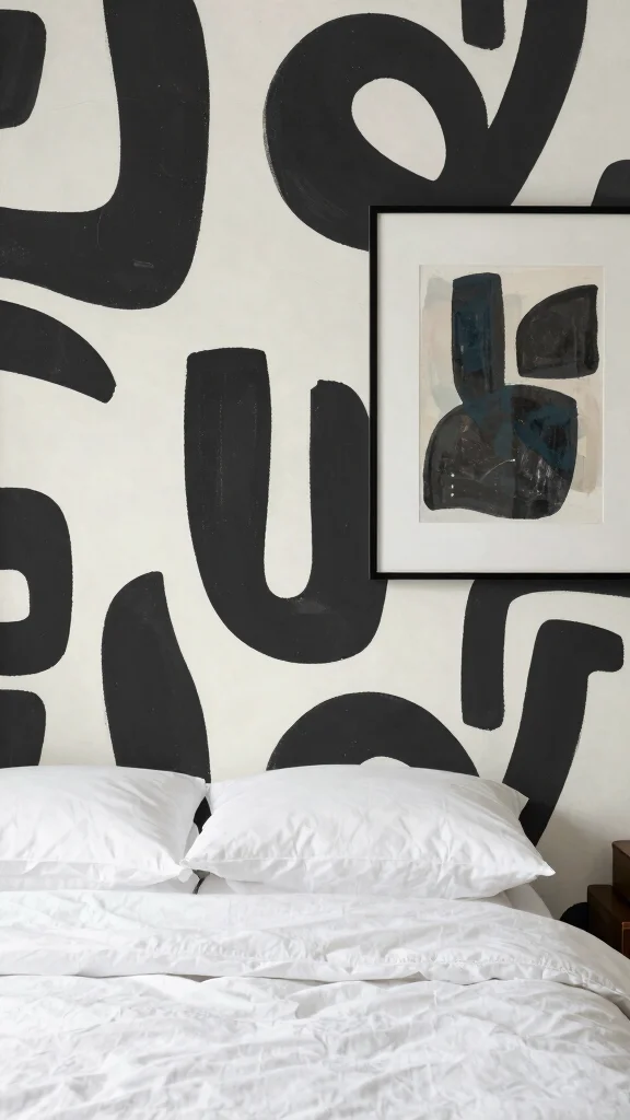 13 Bedroom Wallpaper Ideas for Every Style From Floral to Geometric - 9. Graphic Statements 1