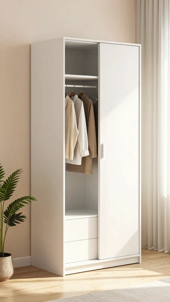 13 Bedroom Wardrobe Design Ideas for Built-In Freestanding and Walk-In Storage - 1. Minimalist Freestanding Wardrobes 1