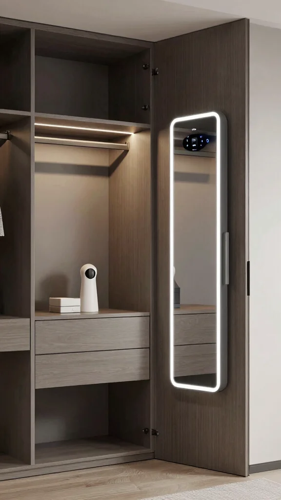 13 Bedroom Wardrobe Design Ideas for Built-In Freestanding and Walk-In Storage - 13. Smart Technology in Wardrobe Design 1