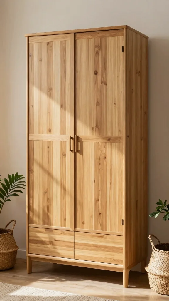 13 Bedroom Wardrobe Design Ideas for Built-In Freestanding and Walk-In Storage - 7. Sustainable Materials in Wardrobe Design 1