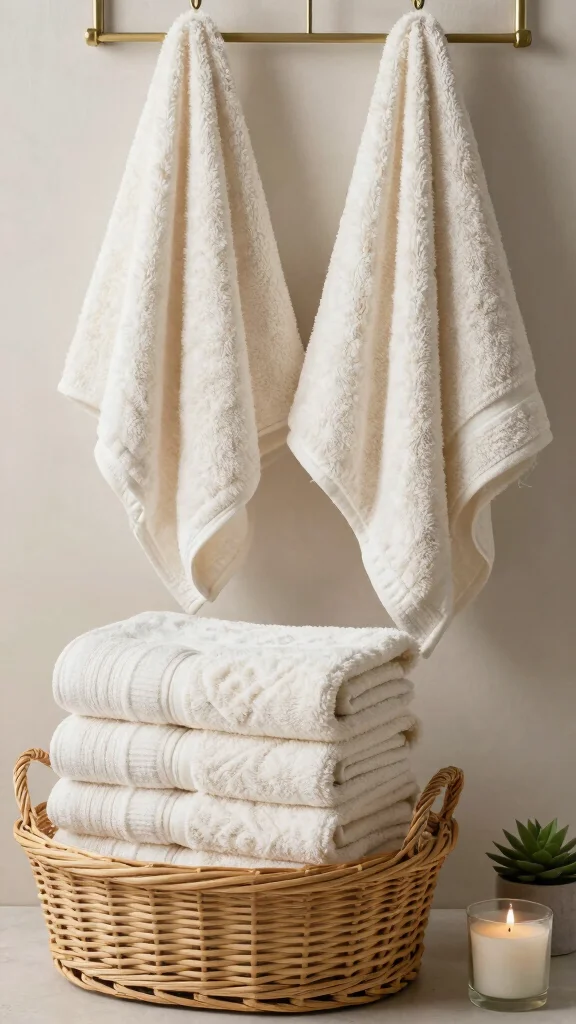 13 Budget Bathroom Decor Ideas That Look Expensive - 4. Luxurious Towels 1