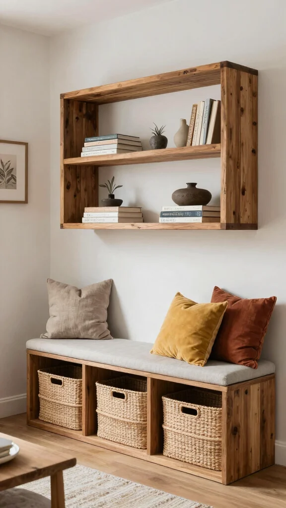 13 Living Room Furniture Ideas for a Stylish Functional Space - 10. Stylish Storage Solutions 1