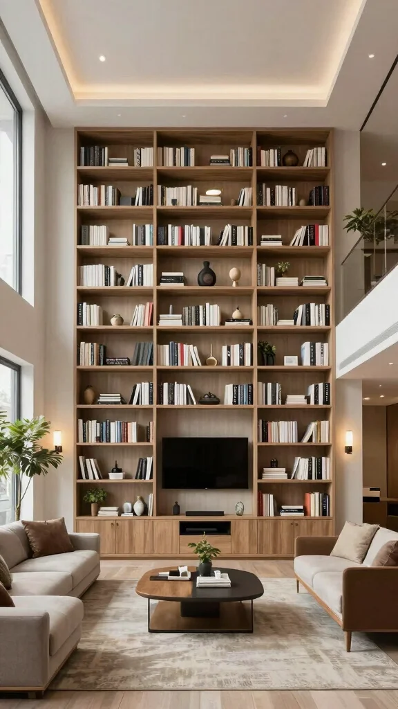 13 Living Room Furniture Layout Ideas for Every Room Shape and Size - 13. Vertical Space: Reach New Heights 1