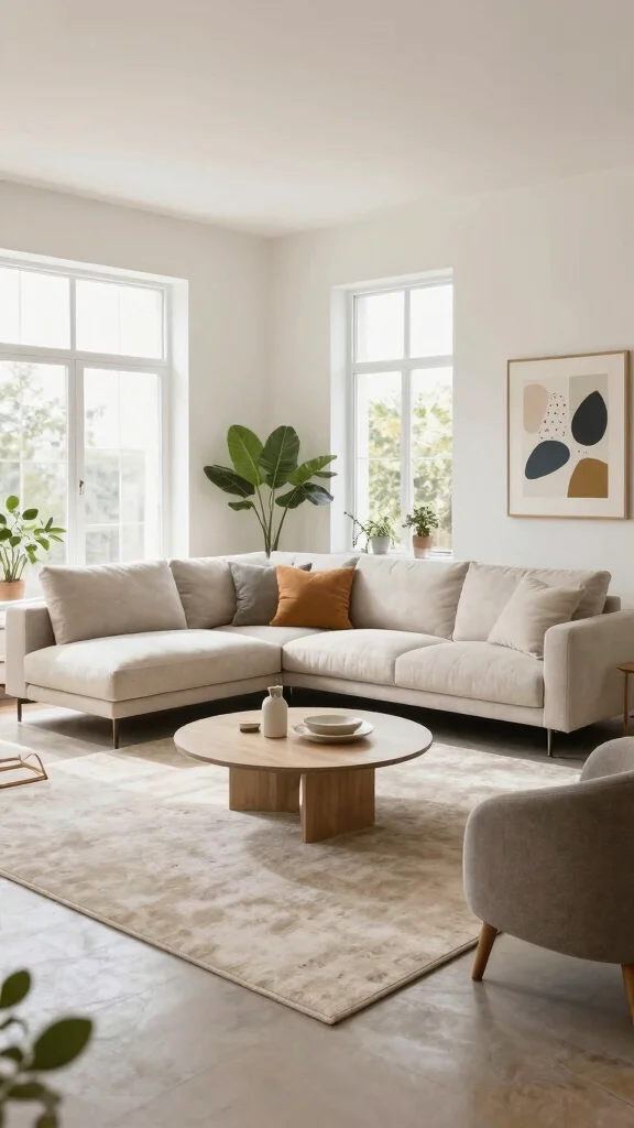 13 Living Room Furniture Layout Ideas for Every Room Shape and Size - 2. Floating Furniture: An Open and Airy Feel 1