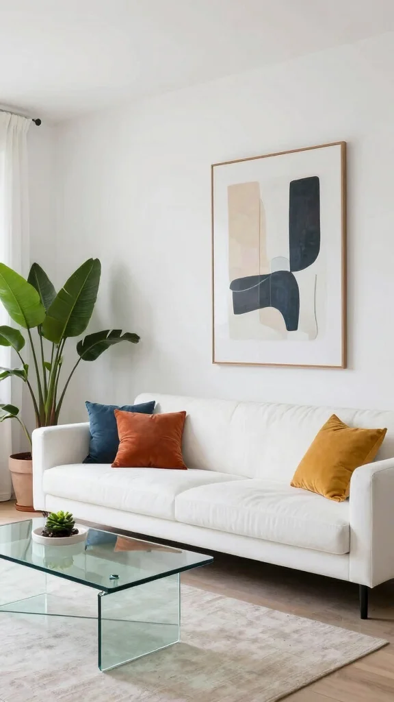 13 Living Room Paint Color Ideas for a Fresh Cohesive Space - 5. Crisp White 1