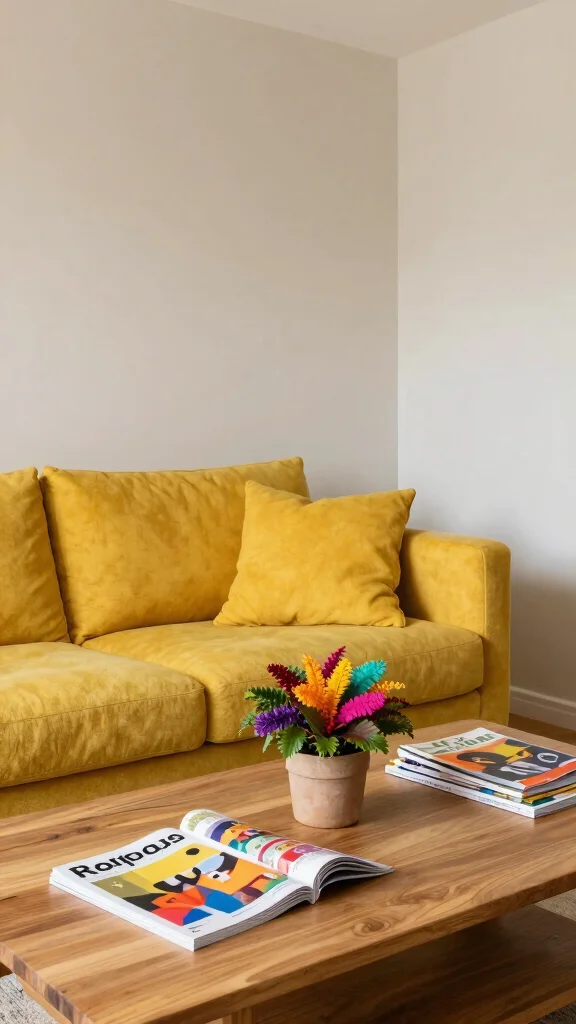 13 Living Room Paint Color Ideas for a Fresh Cohesive Space - 7. Sunny Mustard Yellow 1