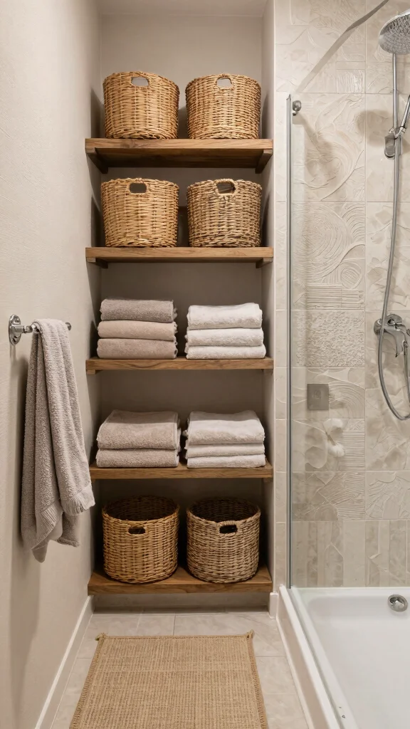 13 Small Bathroom Decor Ideas to Maximize Style in a Tight Space - 10. Textured Accents: Adding Depth 1
