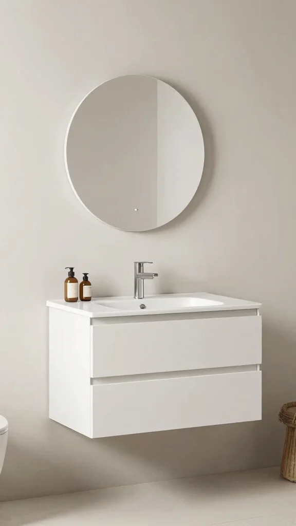 13 Small Bathroom Decor Ideas to Maximize Style in a Tight Space - 12. Floating Vanities: Space-Saving Elegance 1