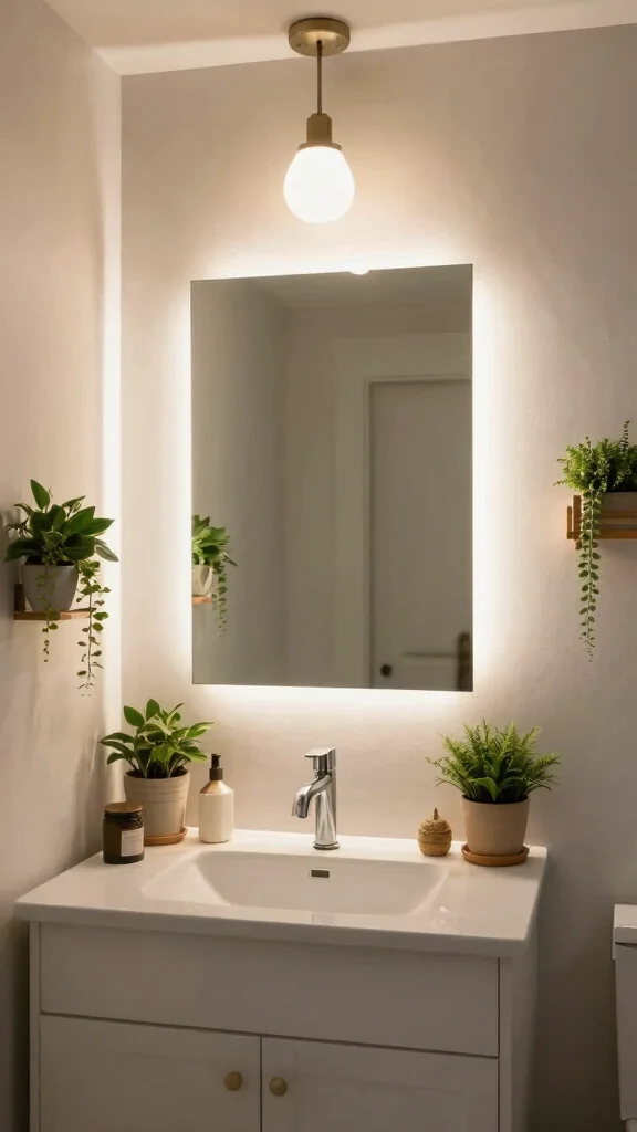 14 Bathroom Decor Ideas for Every Style, Budget, and Space - 5. Sustainable Lighting Choices 1
