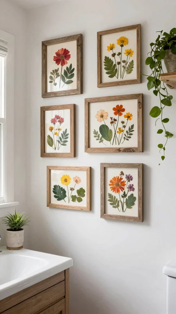 14 Bathroom Decor Ideas for Every Style, Budget, and Space - 9. DIY Wall Art 1