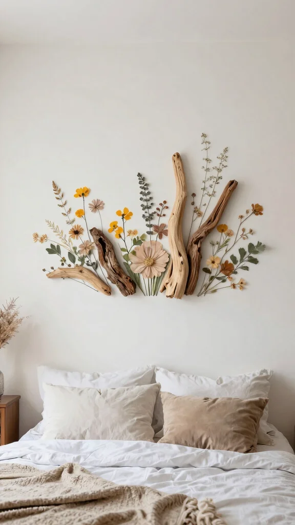 14 Bedroom Decor Ideas for Every Style, Budget, and Room Size - 13. Wall Art with Natural Materials 1