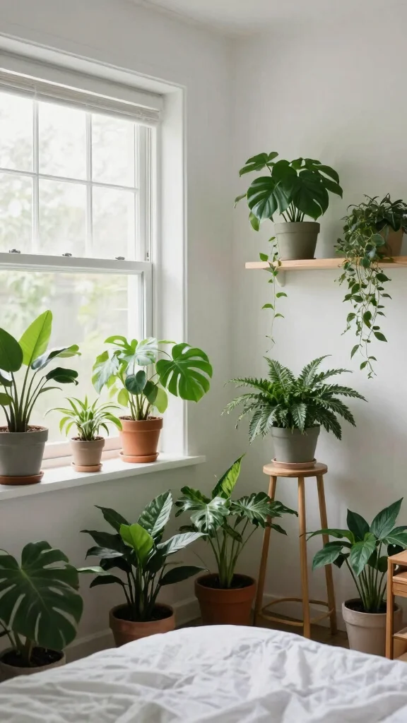 14 Bedroom Decor Ideas for Every Style, Budget, and Room Size - 2. Minimalist Green: Indoor Plants 1