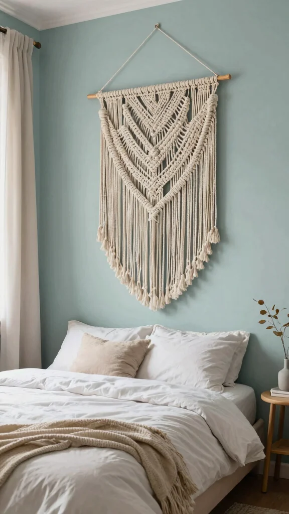 14 Bedroom Decor Ideas for Every Style, Budget, and Room Size - 7. DIY Macrame Wall Hangings 1