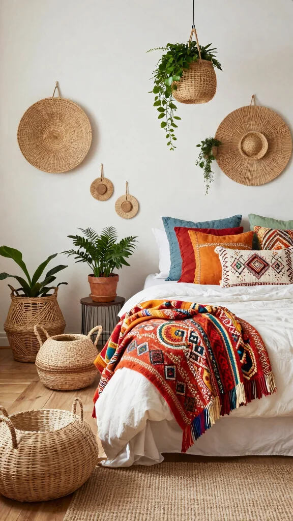 14 Bedroom Decor Ideas for Every Style, Budget, and Room Size - 9. Bohemian Touches with Eco-Friendly Decor 1