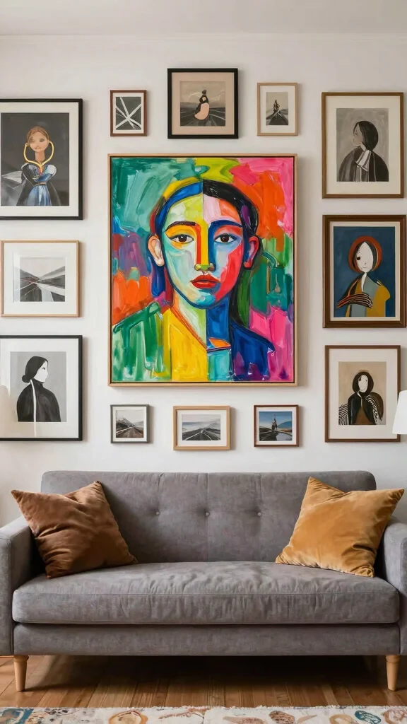 14 Living Room Decor Ideas for Every Style, Budget, and Space - 11. Incorporating Art as Focal Points 1