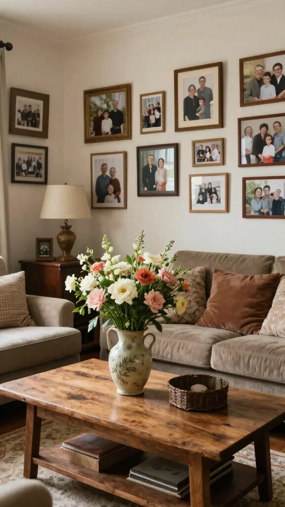 14 Living Room Decor Ideas for Every Style, Budget, and Space - 13. Adding a Personal Touch with Family Heirlooms 1