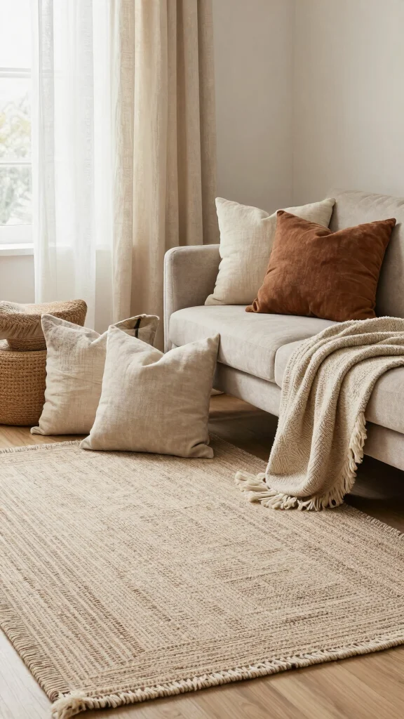 14 Living Room Decor Ideas for Every Style, Budget, and Space - 3. Sustainable Textiles for Warmth and Comfort 1